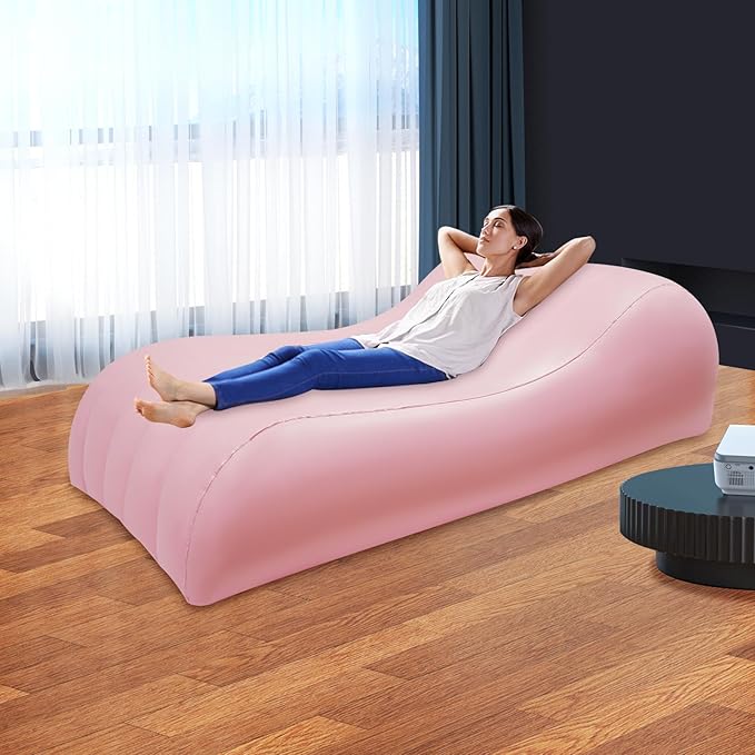 BBL Bed Inflatable Air Mattress with Hole for Sleeping Post Surgery Recovery Blow Up Recline Couch for Brazilian Butt Lift Pregnancy Pillow Blow Up Bed with Hole Air Mattress Sofa w/Pump