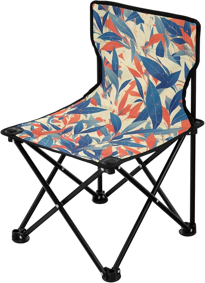 Colorful Leafs Portable Camp Chairs for Adults Ultra-Lightweight Beach Chairs Includes Carry Bag for Camp