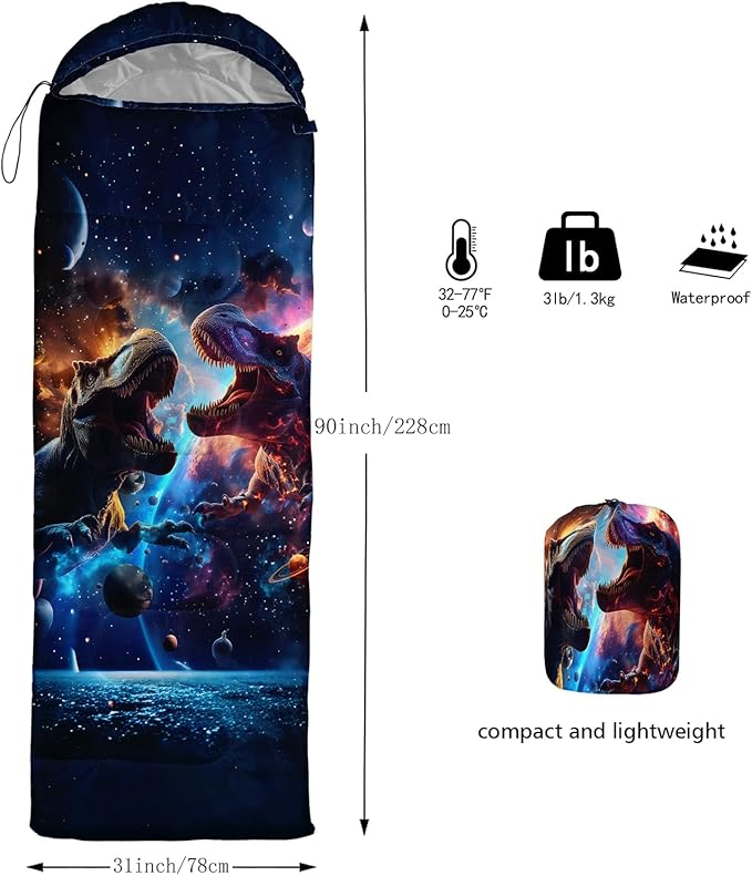 AILONEN Cartoon Car Sleeping BagsLightweight &amp Waterproof3 Season Warm &amp Cool WeatherCute Stars Printed Vehicles Transportation Sleeping Bags for BoysKidsAdults TravellingOutdoors