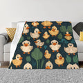 Cute Cartoon Bunny 50x40 Printed Soft Fleece Blanket for Sofa Bed and Camping - Cozy Blanket for Travel Picnics Nighttime Use