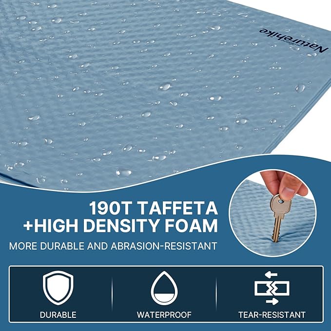 Naturehike Camping Sleeping Pad with Quick-Inflating Ultralight Memory Foam Sleeping Mat for Camping Backpacking Hiking Traveling Tent Blue