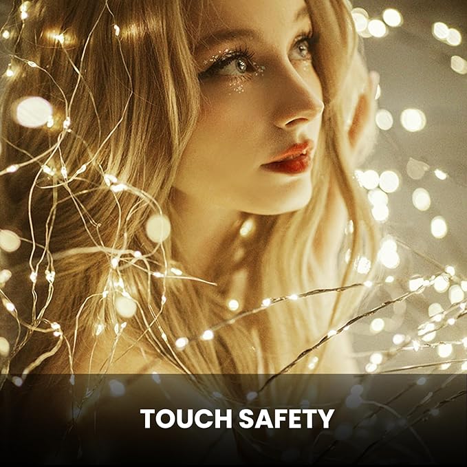 Fairy Lights Plug inDailyart 3000 Led Cluster Lights with Timer 195Ft Waterproof Warm Twinkle String Light with Remote for Bedroom Wreath Garland Window Wedding Christmas Tree DecorationSliver Wire