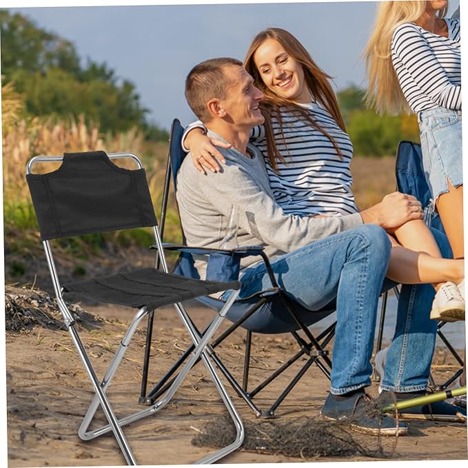 SUPVOX Fishing Chair Rod Holder Multi-use Beach Lounger Compact Durable Folding Stool for