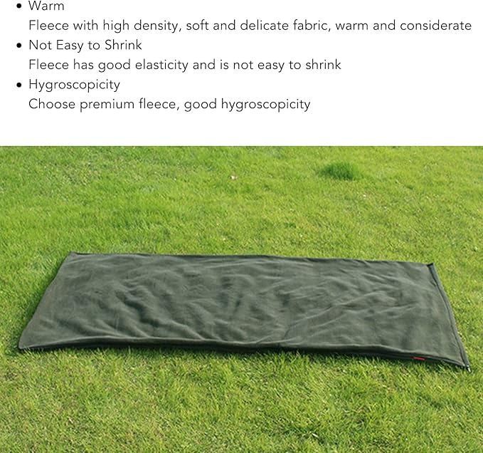 Fleece Sleeping Bag Portable Travel Warm Sleeping Bag Sleeping Bag Liner Ultralight Travel Sleeping Bag for Adults Outdoor Camping Hiking Climbing