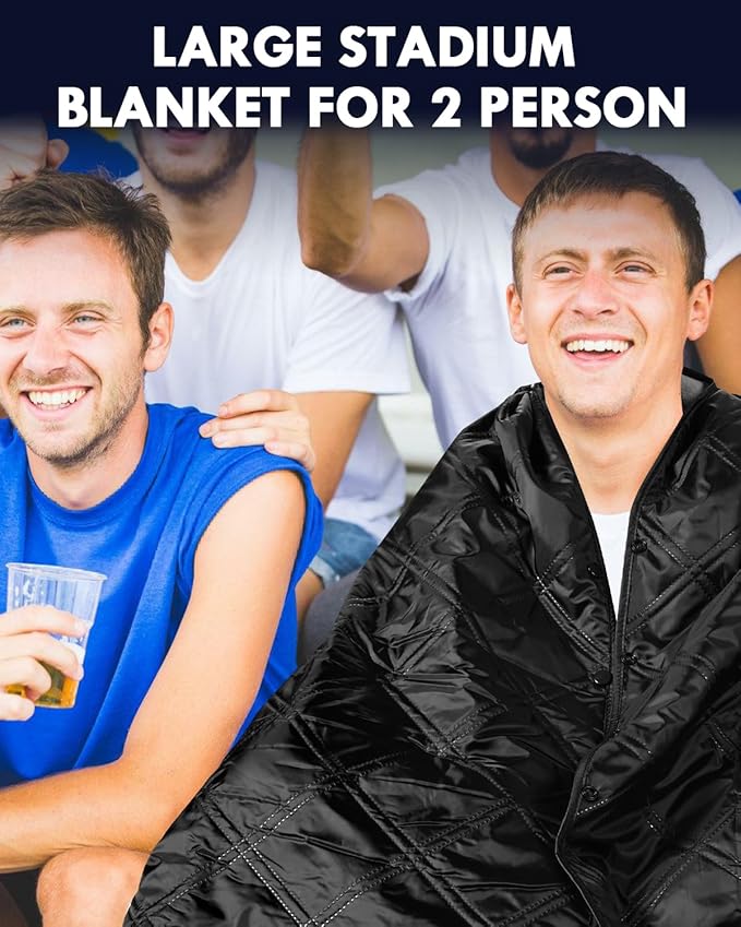 Outdoor Camping Blanket Fleece Waterproof Stadium Blanket with Portable Bag Lightweight for Cold Weather Sports Pet Beach Picnic Stadium Travel Car 79 * 54inch