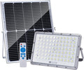 300W LED Solar Flood Lights 15000mah 8000K Street Flood Light Outdoor IP66 Waterproof with Remote Control Security Lighting for Parking Lot Yard Garden Swimming Pool Pathway