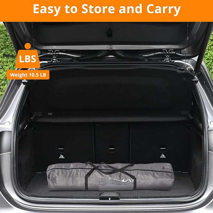 VINGLI 2 Room Shower Tent 7.5 FT Instant Pop Up Shelter with Carrying Bag Privacy Changing Room TentPerfect for Portable Toilet Camping Dressing Outdoor Indoor Easy Set Up