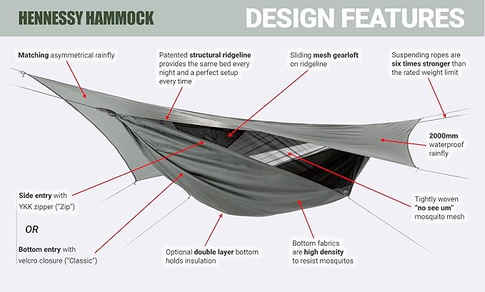 Hennessy Hammock - Ultralite Backpacker Series - Compact Favorites on The Long Trails