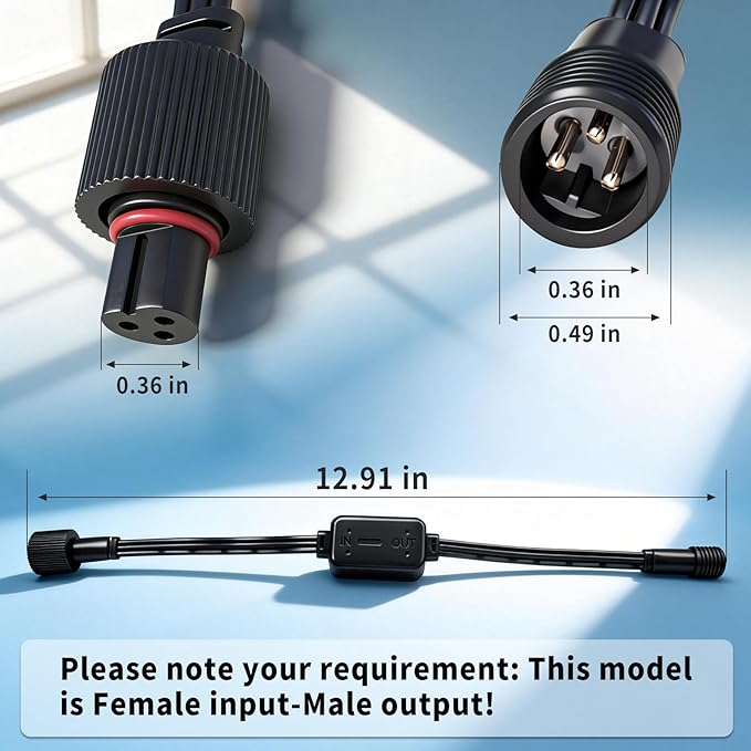 Signal Booster Driver Module for Govee Permanent Outdoor Lights Pro Compatible with H706A/H706B/H706C IP68 Waterproof 200ft Extension Plug-and-Play for Outdoor Holiday/Garden Lighting (Black)