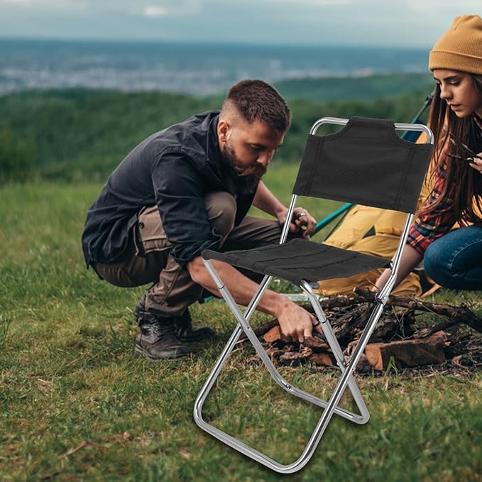 GANAZONO Fishing Folding Chair Folding Beach Chair Collapsing Stool Pliante Dos Door Camping Accessories Picnic Chairs Folding Fisherman Chair Portable Seat Camping Folding Chair Polyester