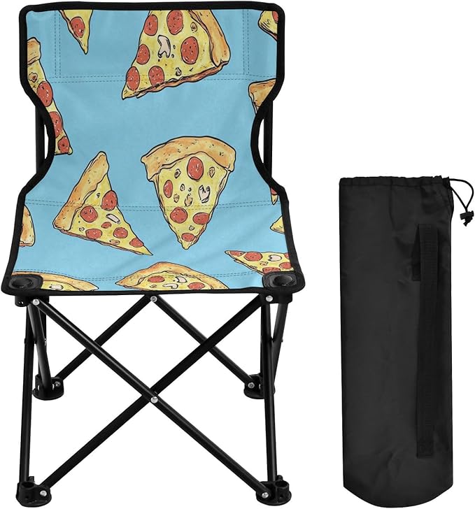 Pizza Slices Folding Camping Chairs Lightweight Portable Beach Chair Lawn Chair for Leisure