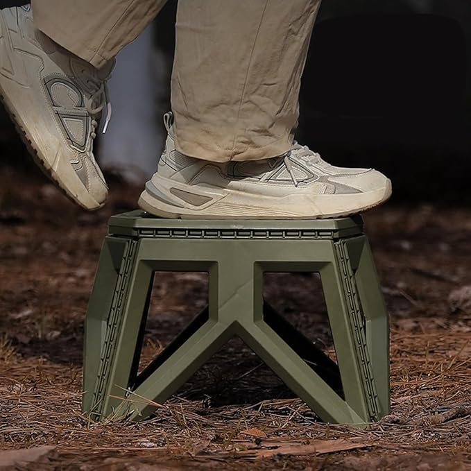 Portable Folding Fishing Stool Plastic Foldable Camping Stool with Handle for Outdoor Hiking and Fishing for Adults