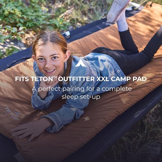 Teton Outfitter Camping Cot Heavy-Duty Oversized Folding Cot for Adults Comfortable Elevated Sleeping Bed Easy Setup