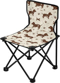 KLL Dashshund Dog Cute Brown Retro Foldable Folding Chairs Ultralight Beach Chair Includes Carry Bag Travel Chair for Outside Outdoor