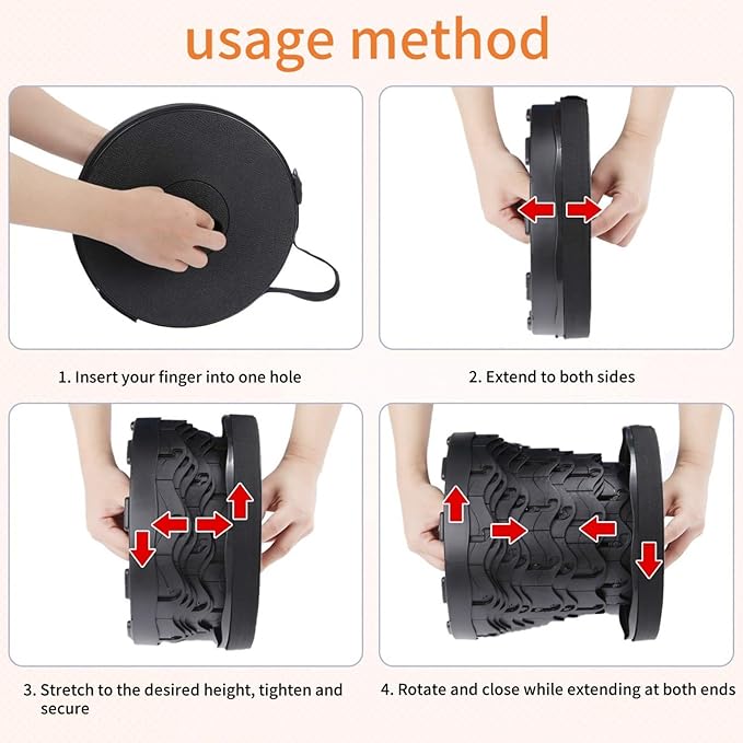 Foldable Stool Scalable Foldable Stool Portable Chair Camping Chair Lightweight Compact Convenient Load Resistant Camping Hiking Fishing Outdoor Activities