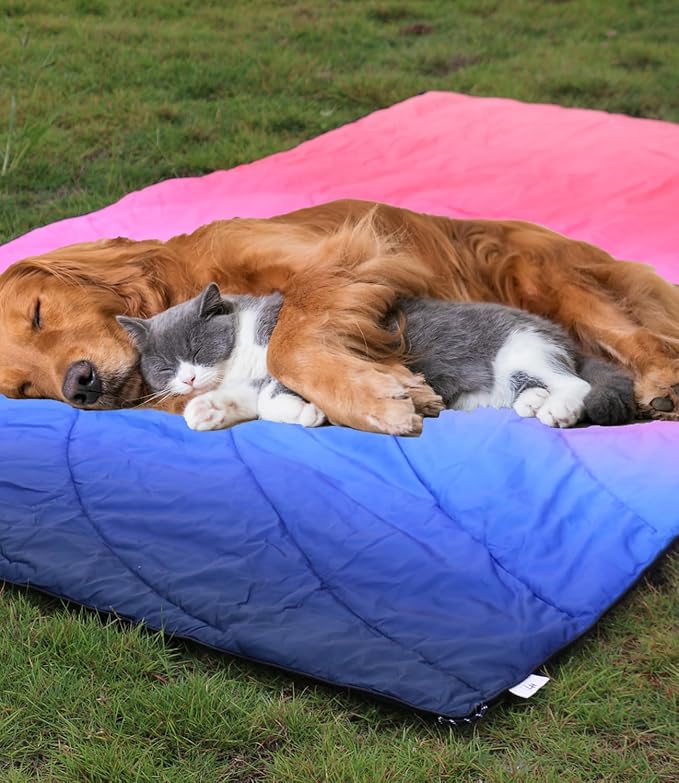 Outdoor Puffy Camping Blanket Lightweight Down Alternative Puffy Waterproof Stadium Blanket with Portable Bag Lightweight Camping Blanket for 2 People Cold Weather Sports Travel Car 79*54 inch