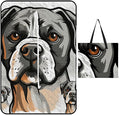 Zipper American Bulldog Head Style Picnic Mat Suitable for Travel Camping Park Or Home Use