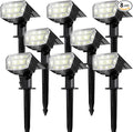 TECKNET Spot Lights Outdoor with 59 LED 8 Pack Solar Lights Waterproof IP65 Auto On/Off Solar Spot Lights Outdoor 3 Lighting Modes Solar Powered Garden 2-in-1 Solars Landscape Light(Cool White)