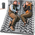 Double Sleeping Pad for Camping 4 Extra-Thick Ultralight Mat with Built-in Foot Pump &amp Pillow for Backpacking Hiking and Travel Tent Car Camp Gear