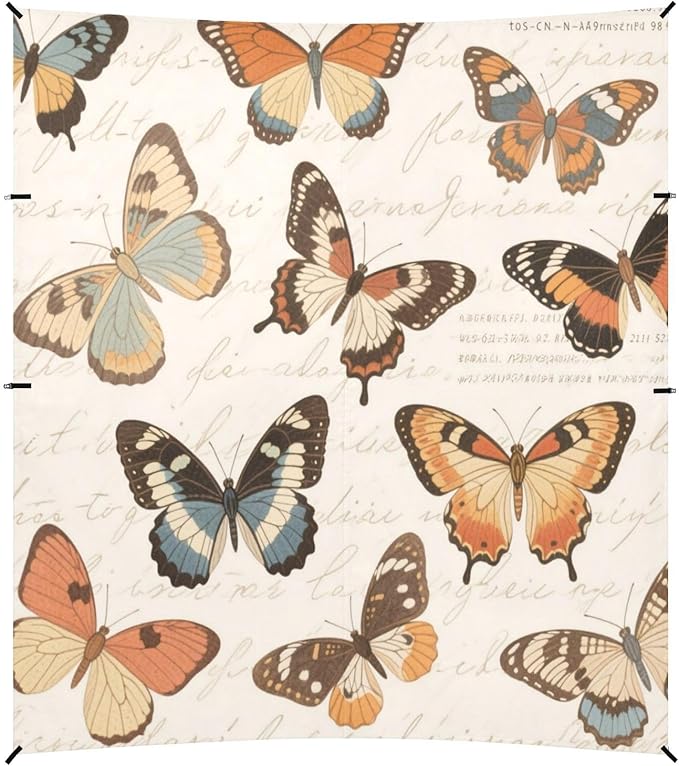 Retro Brown Butterflies Beach Tent Camping Sun Shelters Portable Outdoor Canopy Sun Shade for Camping Trips Fishing Backyard Fun or Picnics Easy Setup with Carrying Bag