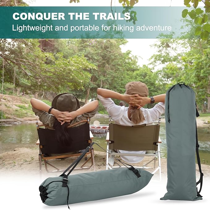 PATIKIL Foldable Camp Chair Replacement Bag 2 Pcs Camping Chairs Folding Chair Carry Bag with Adjustable Shoulder Strap for Outdoor Camping Fishing Storage Gray Black