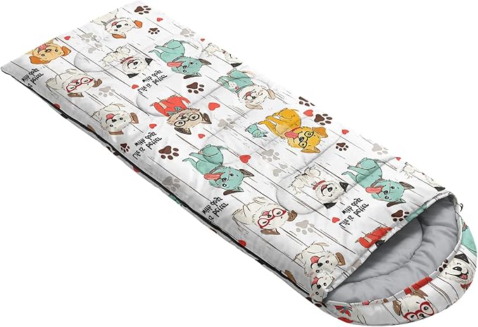 QOOMO Camping Sleeping Bags3 Season Warm &amp Cool WeatherLightweightWaterproof Sleeping Bags for Adults &amp KidsTravelingand OutdoorsCamping Gear Equipment