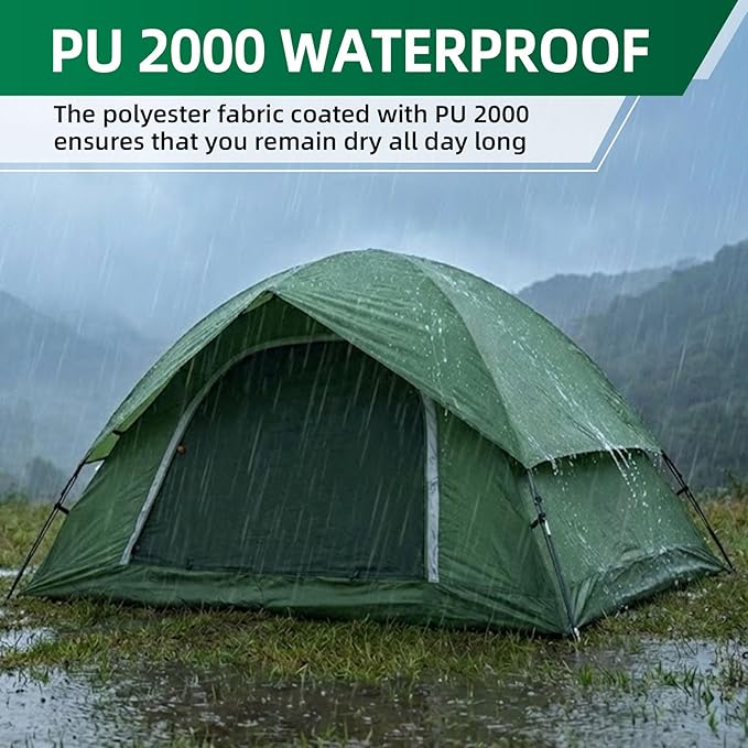 Camping Tent for 2 Person 4 Person 6 Person - Waterproof Two Person Tents for Camping Small Easy Up Tent for Family Outdoor Kids Scouts in All Weather and All Season by Clostnature