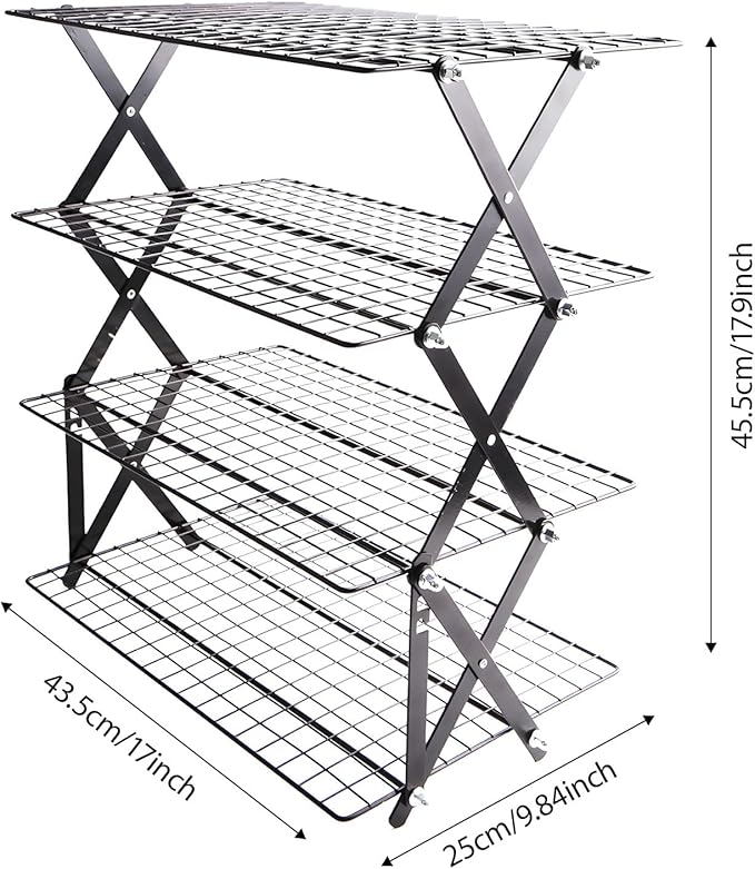 Strong Refrigerating Rack for Professional Kitchens Pliable Collapsing Compact Not Stick Face Modifiable Height Space Saving