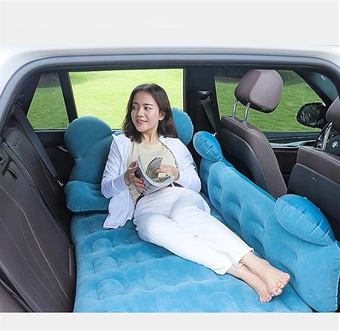 Car Inflatable Mattress SUV Back Seat Inflatable Bed Camping Inflatable Mattress Flocked PVC Car Mattress 185 * 80 Cm Foldable Lathe