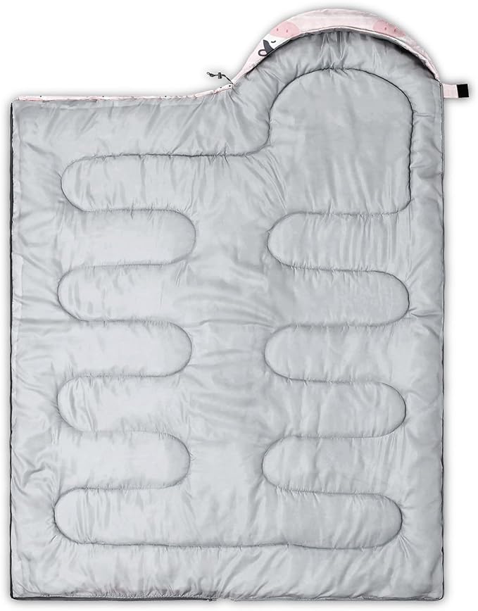 Kids Sleeping Bag for Boys GirlsCute Puppy Print-Lightweight Warm Portable Outdoor Indoor-Waterproof Cold Weather Resistant Sleeping Bag for Camping Hiking