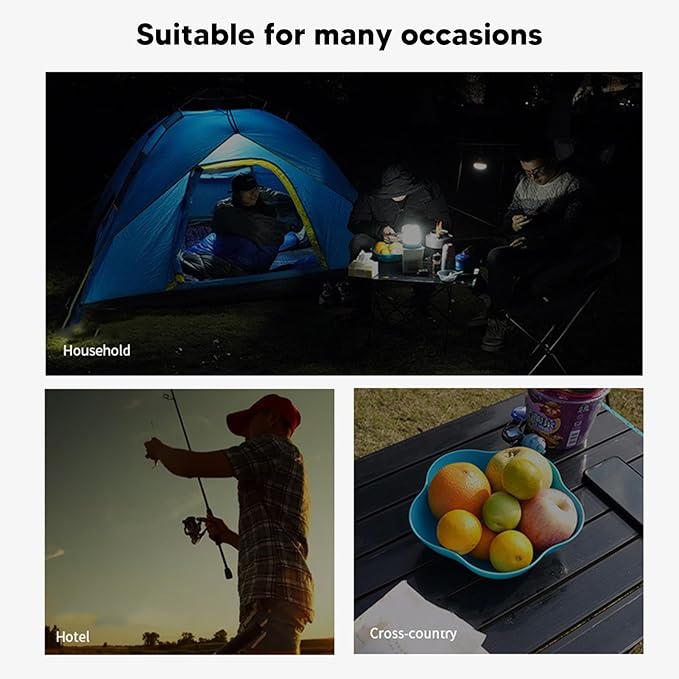 Camping Cookware Mess Kit Portable Set Hard Oxidized Aluminum Lightweight Black - Non Stick Surface Folding Utensils Ideal for Backpacking and Outdoor Cooking