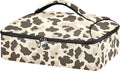 Casserole Carrier Cow Spots in Brown and BeigeInsulated Casserole Carrier for Hot or Cold Food Thermal Lunch Tote for Potluck Parties Picnic Beach Fits 9 x 13 Inches Baking Dish