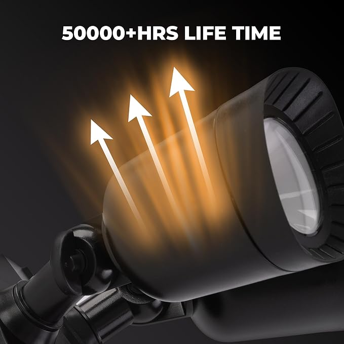 2 Pack LED Flood Lights Outdoor 16W 1900LM IP65 Waterproof Dusk to Dawn Dual Head Security Lights Exterior Wall Light for House Patio Garage Yard-Black 2P
