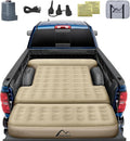 Detachable Tailgate Extendable 5.5-5.8ft Truck Bed Air Mattress - Heavy-Duty Inflatable Truck Bed Mattress with Car Pump Extra Large Carry Bag Leak-Resistant for Outdoor Camping &amp Pickup Trucks
