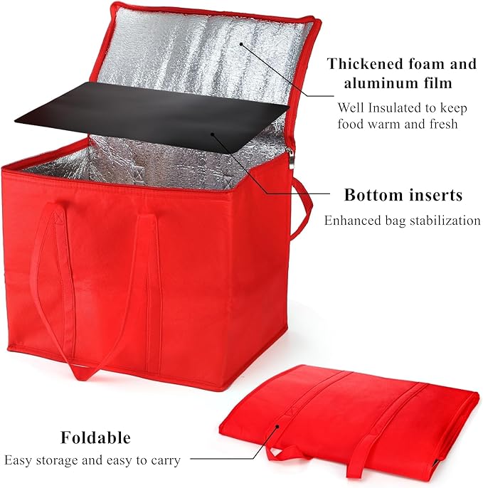 6 Pack Reusable Grocery Bags X-Large Foldable Tote Bag Shopping Bags with Handle for Groceries Food Delivery Bags for Travel Camping Clothes Picnic
