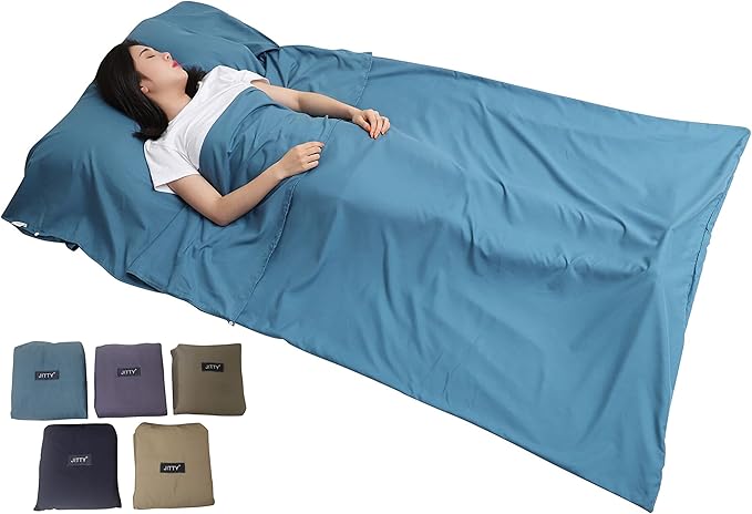 JITTY Sleeping Bag Liner Travel Sheet for Business Camping Backpacking Hiking Mountain Climbing Home Hostels Train 83x45