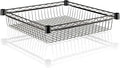 24 x 24 Black Shelf Basket NSF Wire Storage Basket for Commercial Shelving