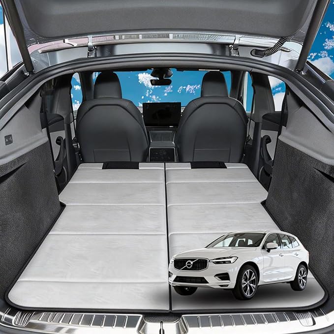 Non Inflatable Car Mattress for Volvo XC60 Car Camping Mattress Upgraded Foldable Trunk Sleeping Pad with Storage Bag Portable Design for Camping Travel &amp Beach
