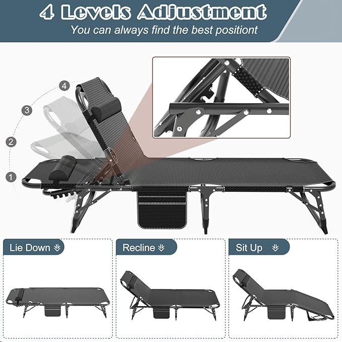 Slsy Folding Bed with Mattress Cot Size Foldable Guest Beds Hideaway Cot for Adults Portable Fold up Bed with Adjustable Positions for Home Office Indoor Outdoor