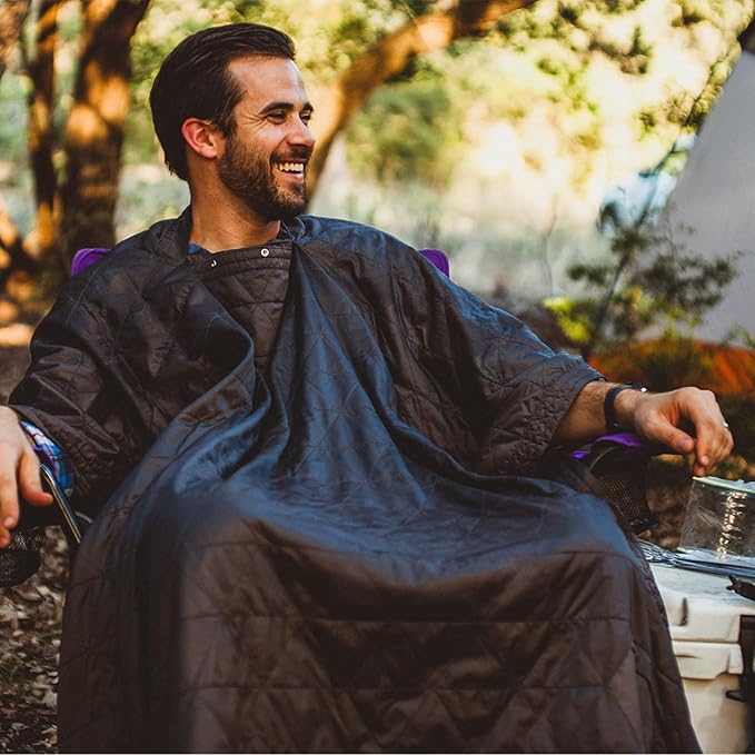 KAMMOK Field Blanket - Microfleece Water Resistant Portable Durable Indoor/Outdoor Camp Blanket (84 in × 50 in) - Granite Gray