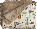 Throw Blanket for Camping - Plush Reversible Camping Blanket for Indoor &amp Outdoor Settings - Machine Washable Soft Blanket - 100% Polyester Cozy Blanket with Retro-Inspired Patterns Camp Casual