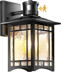 Motion Sensor Outdoor Lights Dusk to Dawn Light Fixture Black Wall Sconce Lighting Front Porch Light Exterior Lights for House Patio Outside Door Wall Mount Anti-Rust Lantern
