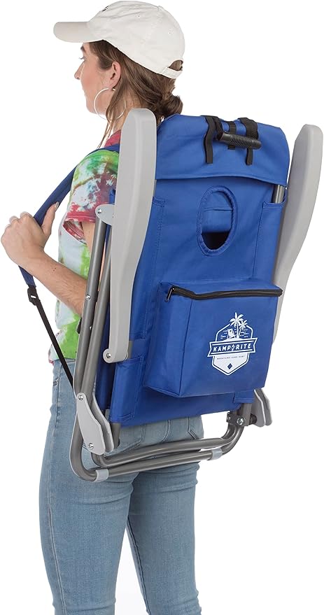 Kamp-Rite Beach Chair Cornhole Combination Game SAC-IT-UP Backpack Beach Chair Beach Camping Tailgating Game Chair Multi Functional 8 positstion