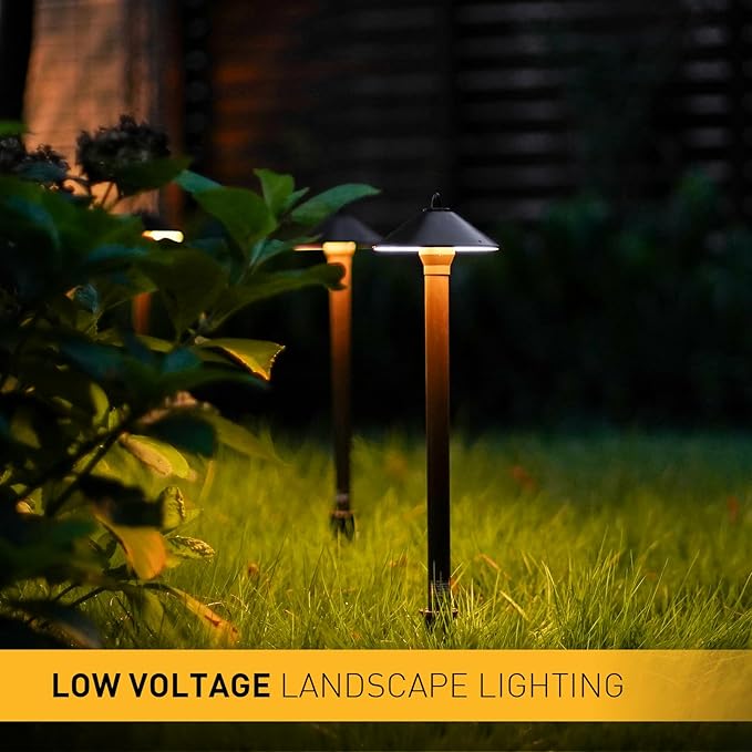 Malibu Low Voltage Pathway Lights 10W Pro Style Halogen Landscape Lighting 6Pack 2700K Warm White Path Light 12V AC Bronze Outdoor Walkway Lights for Yard Garden 8308-9103