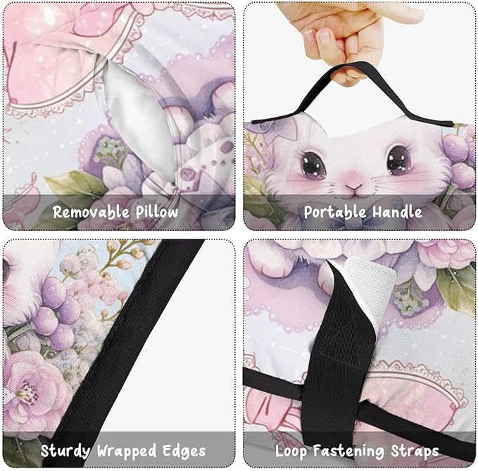 Personalized Toddler Nap Mat – Custom Name Sleeping Bag with Pillow &amp Blanket Roll-Up All-in-One Nap Mats
