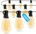 LED Outdoor String Lights 100FT Waterproof Patio Lights with 32 Shatterproof S11 Plastic Bulbs 2700K Warm White Edison Hanging Lights for Backyard Garden Porch Bistro