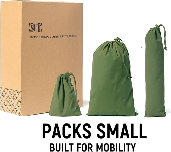 MT Military Hideaway Bivy Cover Stealth Compact Single-Pole Hooped Tent for Modular Sleeping Bags with Mosquito Bug Net MeshWaterproof Breathable Outer Shell Minimalist Shelter