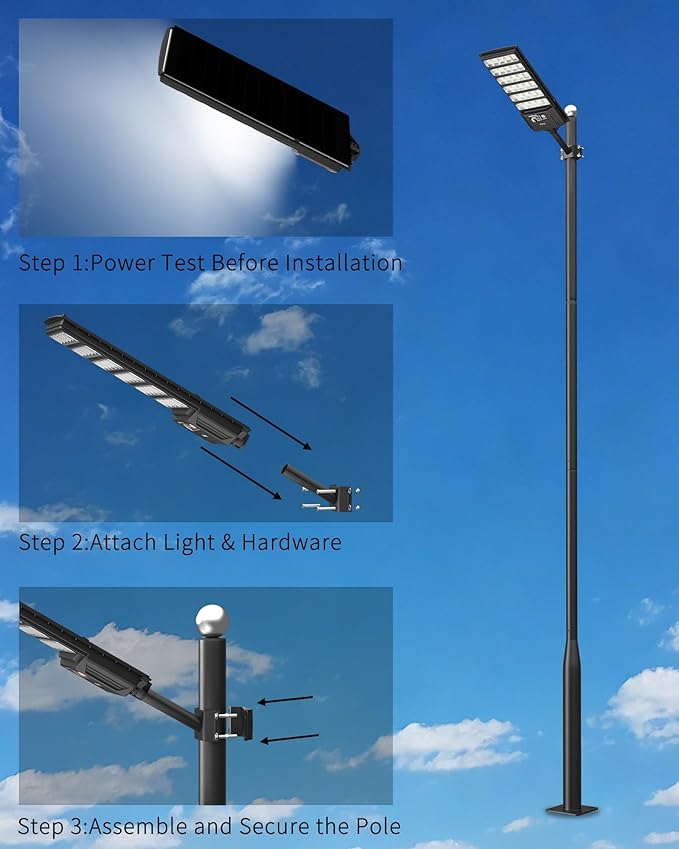 Ofuray Solar Lights Outdoor Waterproof 3000K/4000K/6500K Dusk to Dawn Solar Security Light with Motion Sensor &amp Remote Control IP66 Waterproof High Power LED Lighting for WallYardOutside Tri-2