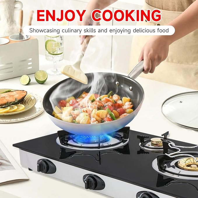 Propane Gas Cooktop3 Burners Gas Stove portable 0.28Tempered Glass Auto Ignition Camping 3 Burner LPG for RVApartmentsOutdoor