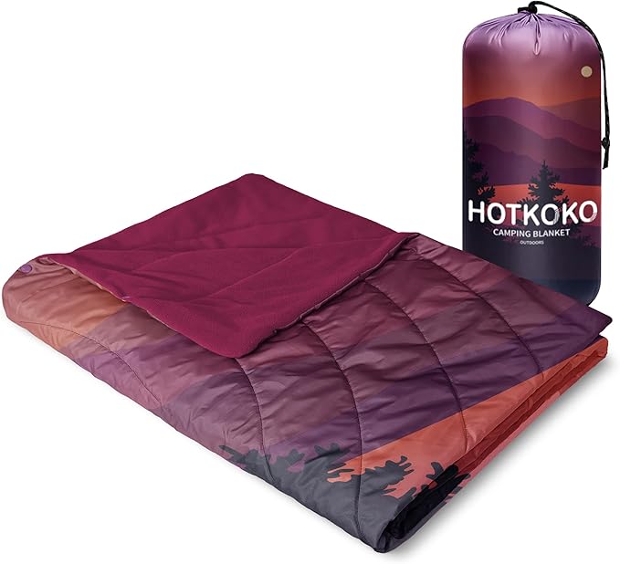 Waterproof Stadium Blanket Fleece Camping Blanket Soft Warm Wearable Camp Blanket for Outdoor Camping Picnic Stadium Sports Beach Car